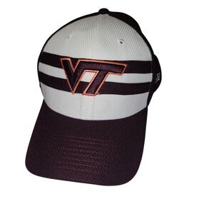 New Era Virginia Tech Hokies VT Baseball Cap Hat Mens Medium Large Maroon White